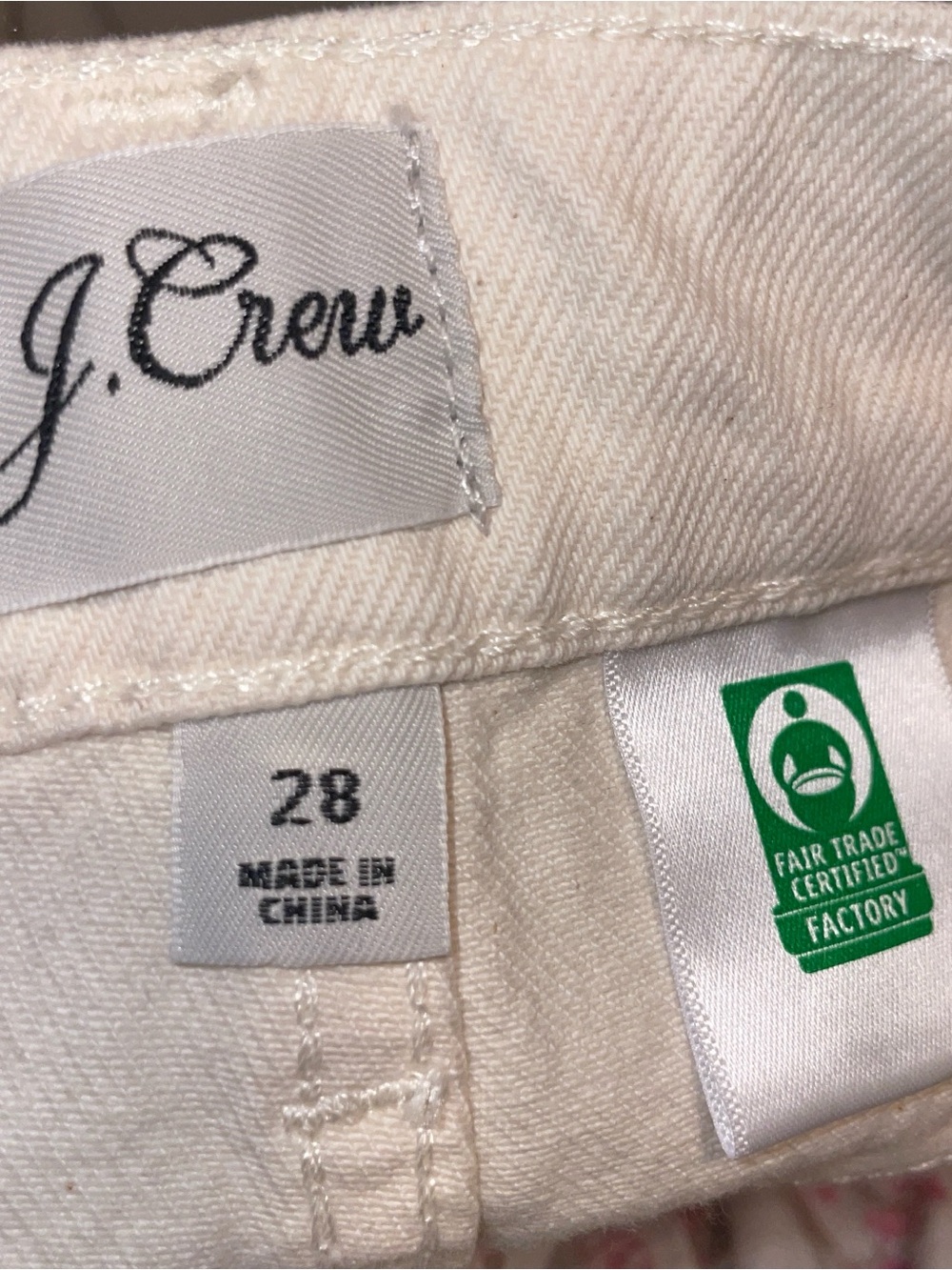 J. Crew Women's White Straight-Leg Cotton Pants - Picture 6 of 6
